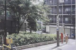 道路の拡幅部分とあわせて整備した「けこぼ坂街かど公園」の写真