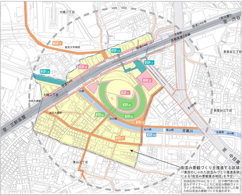地区方針区域の地図