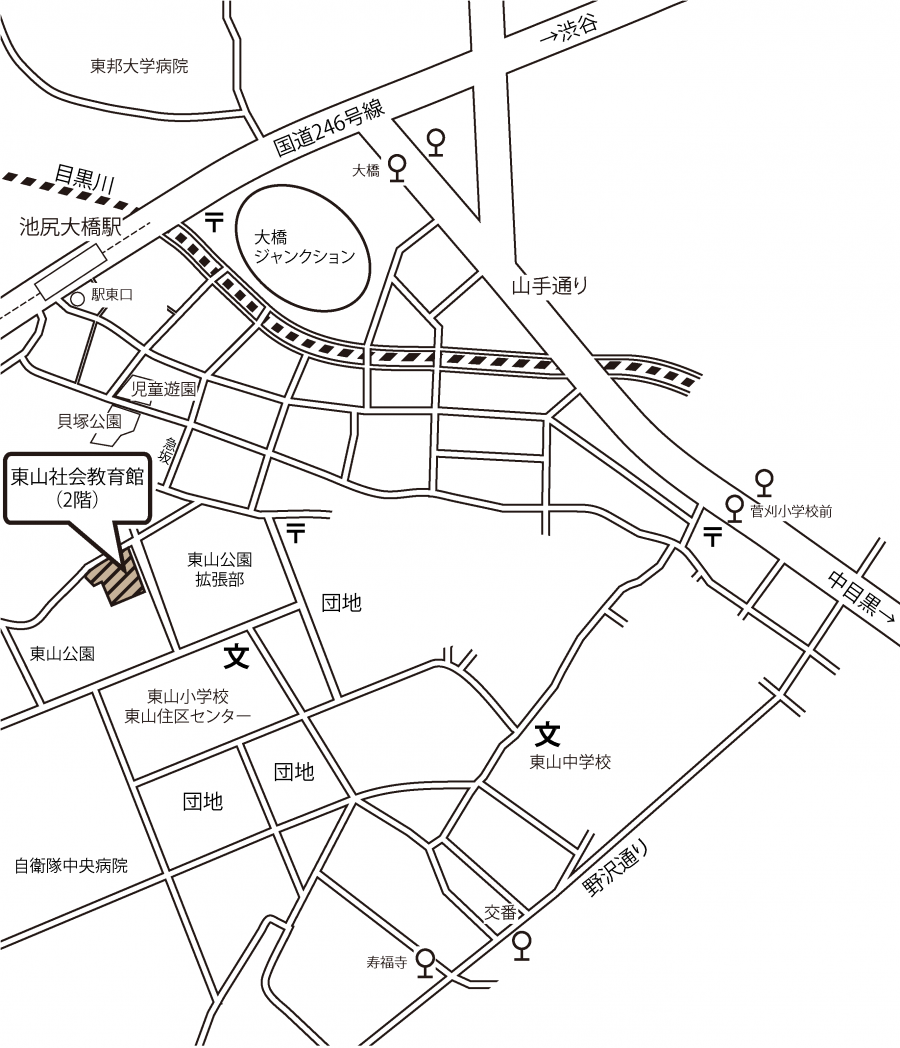 東山社会教育館案内図