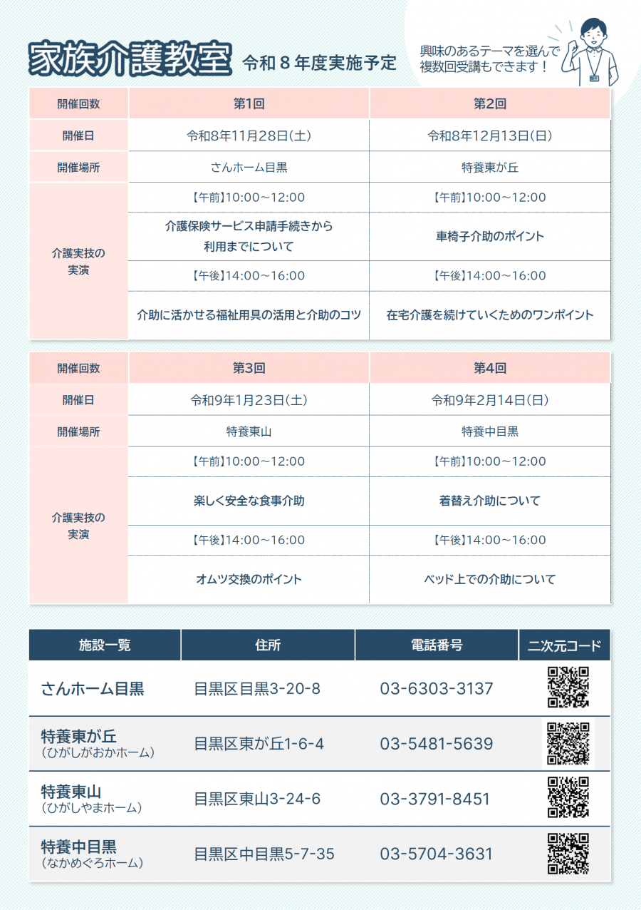 家族介護教室裏