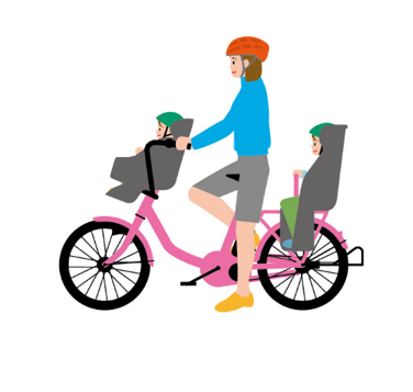 前後子ども乗せ自転車