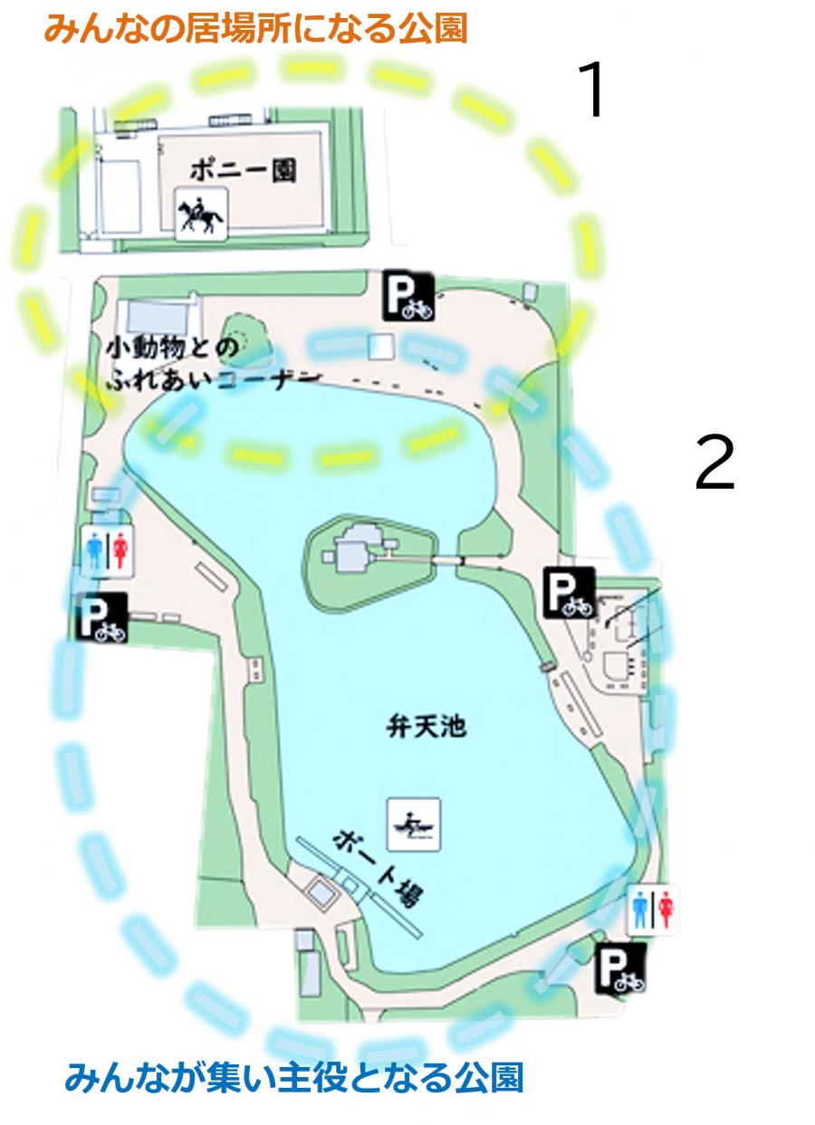 碑文谷公園内の地図