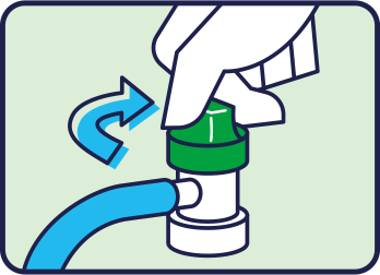 ガスの元栓を閉めるイラスト