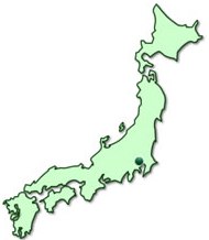 日本地図上の目黒区の位置のイラスト