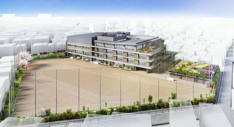 目黒南中学校鳥瞰図