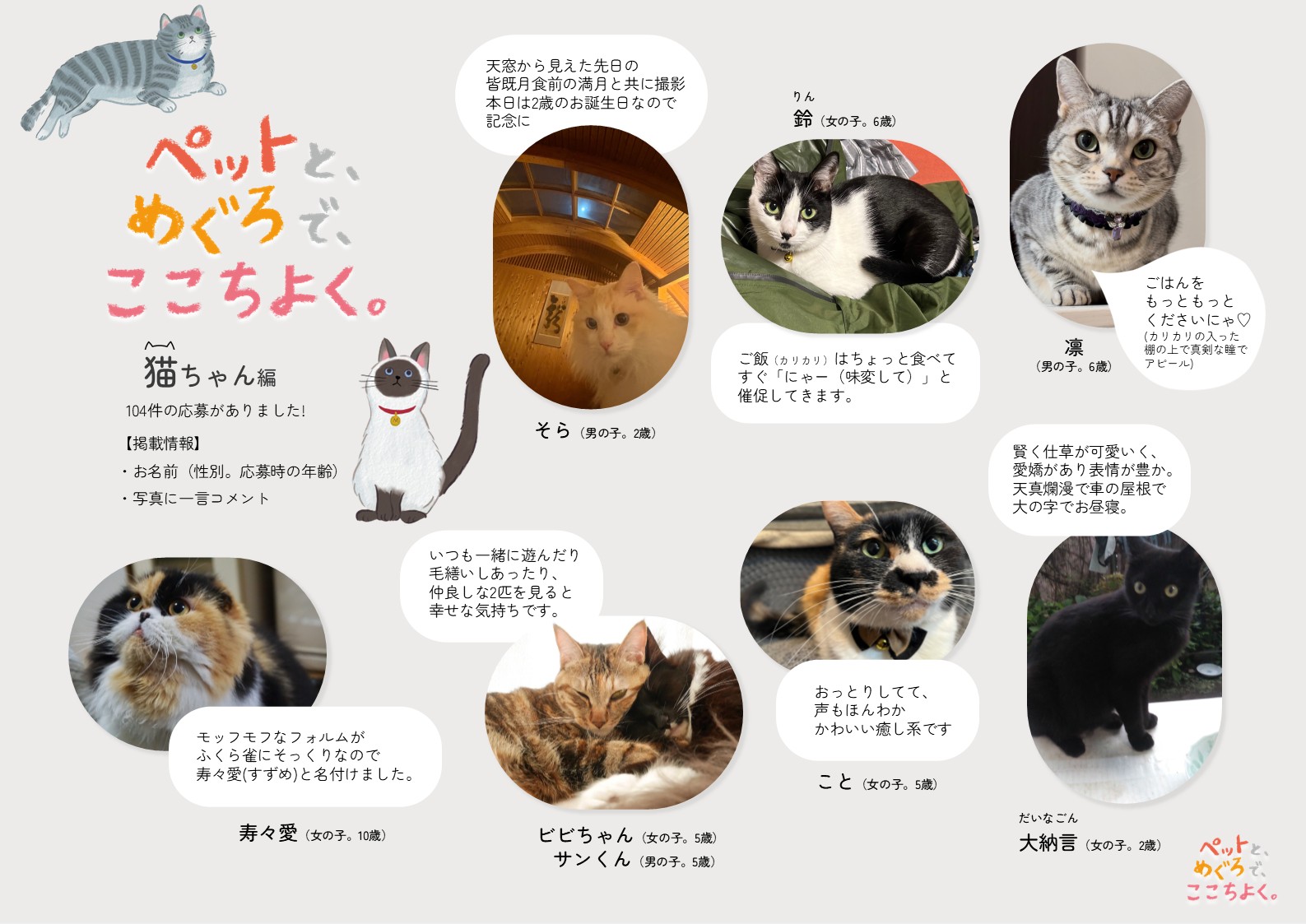 めぐろ区報2222号企画 愛犬・愛猫の写真をご紹介します！ | 目黒区