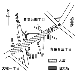 大坂付近の地図