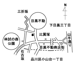 石古坂付近の地図