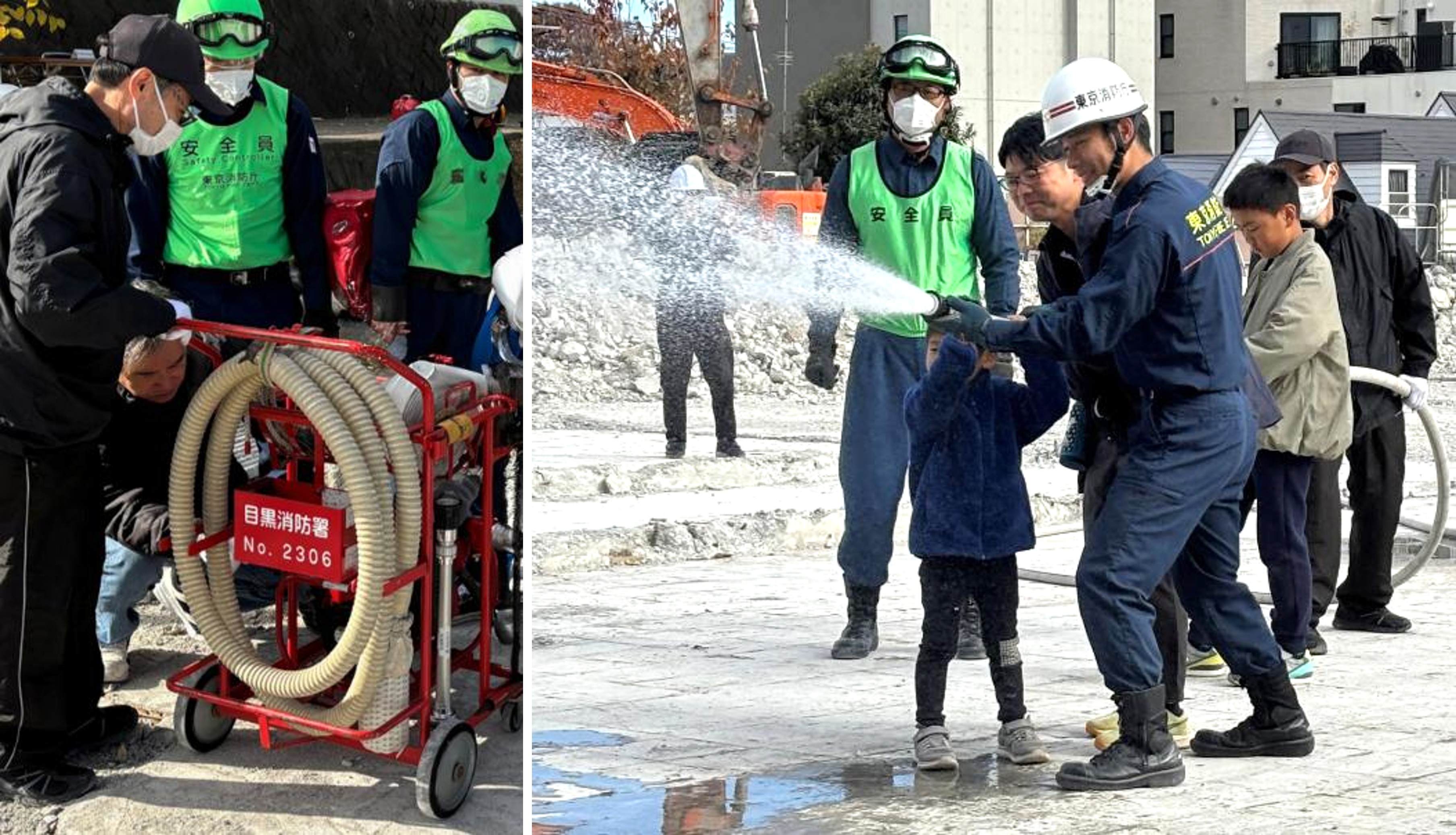 初期消火訓練の様子