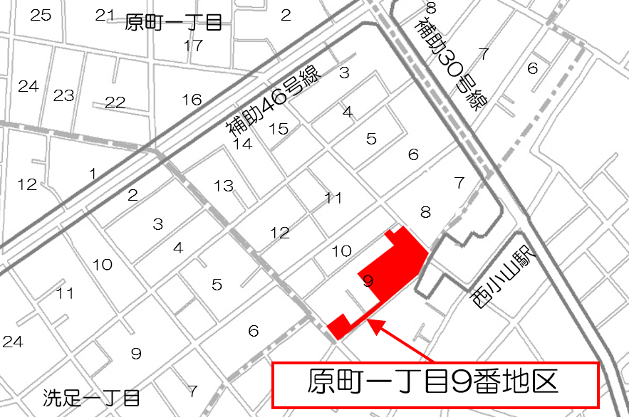 原町1-9位置図