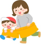 親子で運動遊びのイラスト