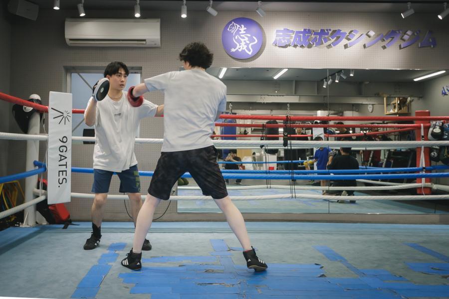 リングで指導の様子