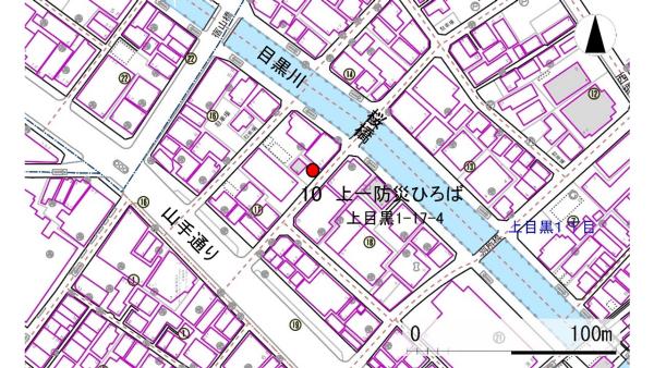No10上一防災ひろばの地図