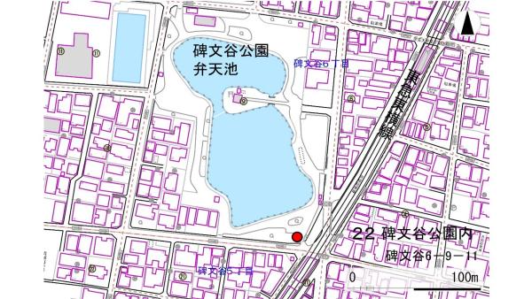 No22碑文谷公園内の地図