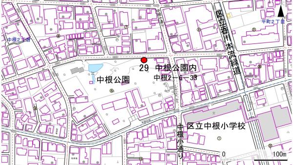 No29中根公園内の地図
