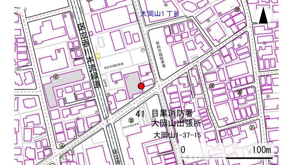 No41目黒消防署大岡山出張所の地図