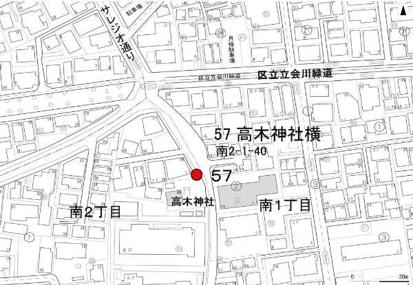 No57高木神社横の地図