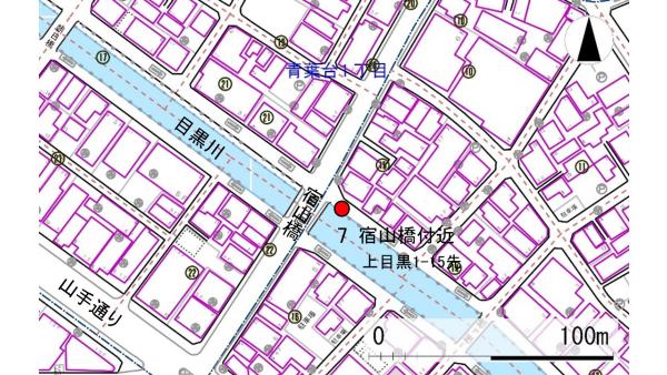 No7宿山橋付近の地図