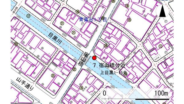 No7宿山橋付近の地図