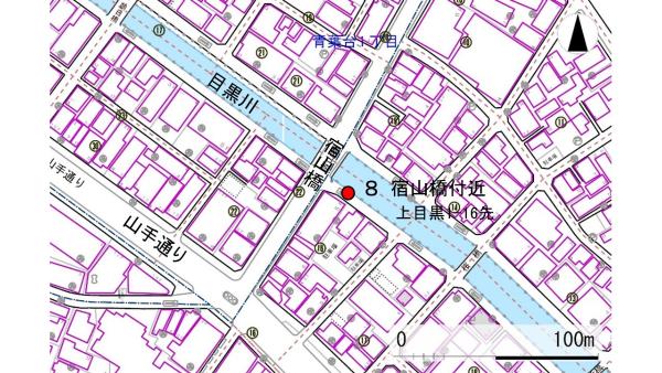 No8宿山橋付近の地図