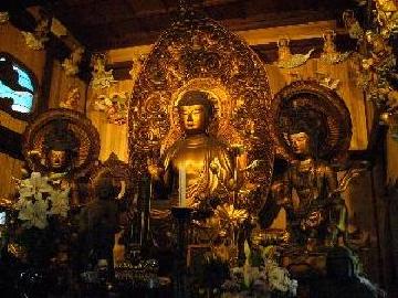 木造阿弥陀三尊像の写真