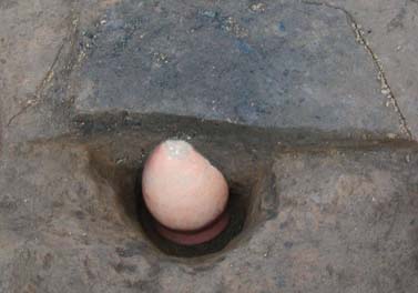 大橋遺跡第3次調査地点の火葬墓の写真