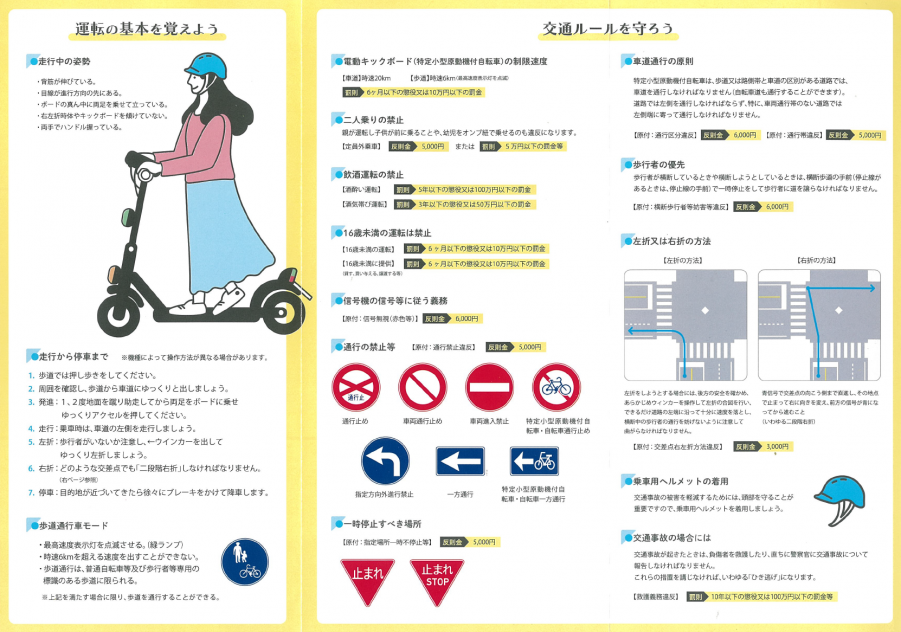 正しく乗ろう電動キックボード(裏面)