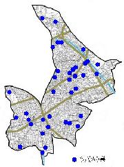 ツバメの巣の分布図