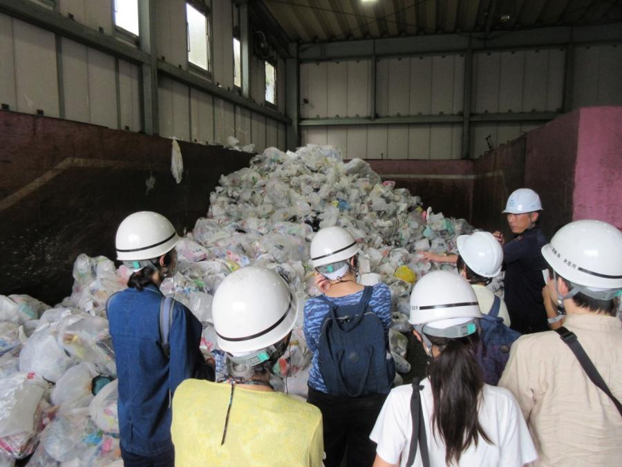 京浜島リサイクルセンター見学の様子