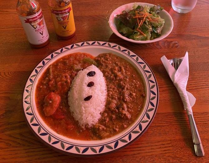 カレーとガンボのセット