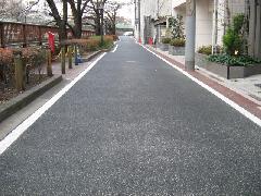 保水性舗装施工例の写真