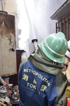 火災現場での活動写真の画像