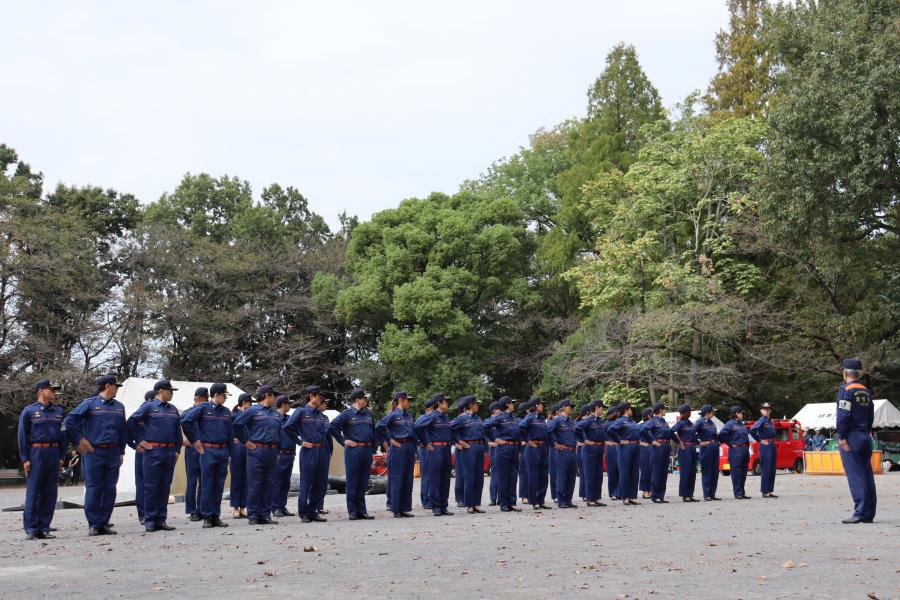 2024団点検時の礼式時整列