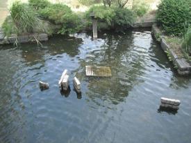 心の字の石組みの写真