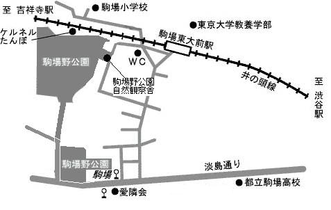 駒場野公園には、駒場東大前駅や駒場バス停からアクセスできます
