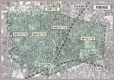 対象地区の地図