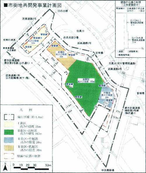 市街地再開発事業計画の図