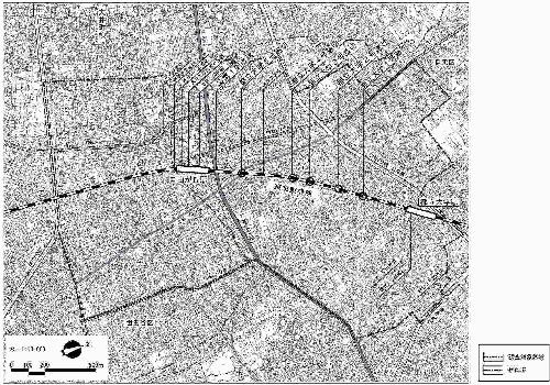 調査対象区域図の地図