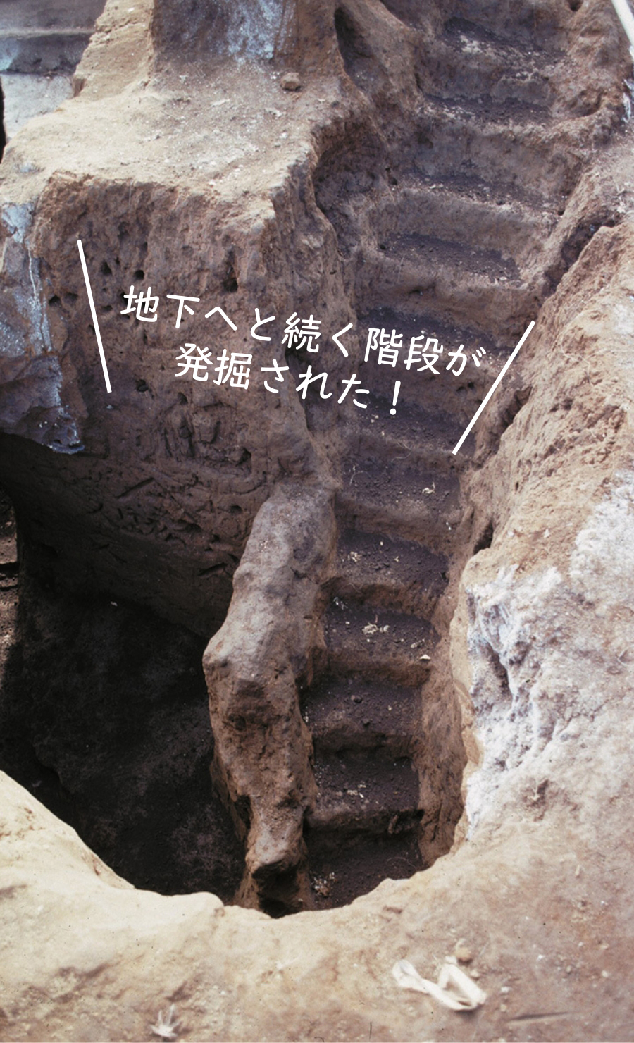 地下へと続く階段が発掘された!