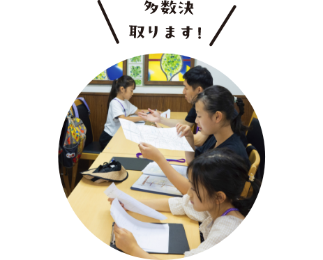 多数決取ります！