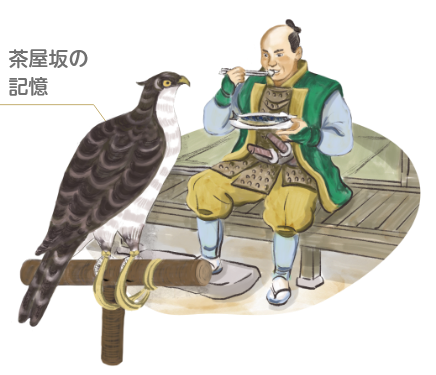 茶屋坂の記憶を表したイラスト